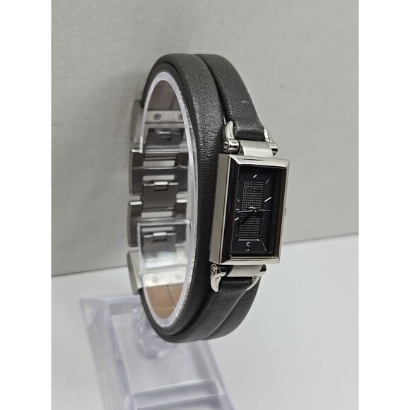 Fossil Delaney JR1371 Womens Gray Silver Tank Wrap Leather Watch New Battery main image 9
